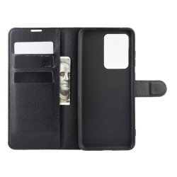 Coque Portefeuille pour "SAMSUNG Galaxy S20 Ultra" Simili-cuir Rabat Protection (NOIR)