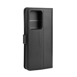 Coque Portefeuille pour "SAMSUNG Galaxy S20 Ultra" Simili-cuir Rabat Protection (NOIR)