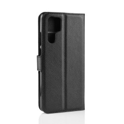 Coque Portefeuille pour "HUAWEI P30 Pro" Simili-cuir Rabat Protection (NOIR)