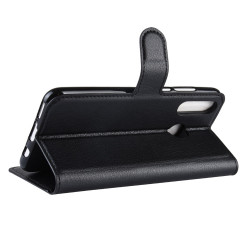 Coque Portefeuille pour "HUAWEI P30 Lite" Simili-cuir Rabat Protection (NOIR)