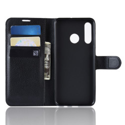 Coque Portefeuille pour "HUAWEI P30 Lite" Simili-cuir Rabat Protection (NOIR)