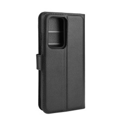 Coque Portefeuille pour "HUAWEI P40" Simili-cuir Rabat Protection (NOIR)