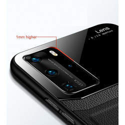 Coque Effet Cuir pour "HUAWEI P40" Plexiglass Protection