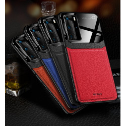 Coque Effet Cuir pour "HUAWEI P40" Plexiglass Protection