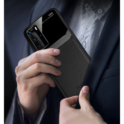 Coque Effet Cuir pour "HUAWEI P40" Plexiglass Protection