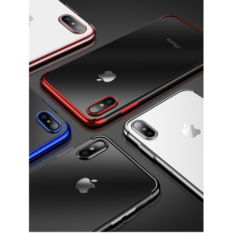 Coque Silicone Bord pour "IPHONE X" APPLE Bumper Fine Transparente