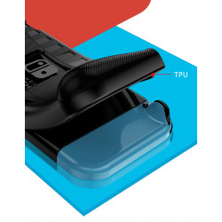 Coque pour NINTENDO Switch Grip Poignee Protection Voyage (NOIR)