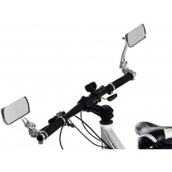Retroviseurs x2 pour Vélo Metal Miroir Cycliste Guidon VTT Rotatif Reglable Universel