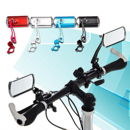 Retroviseurs x2 pour Vélo Metal Miroir Cycliste Guidon VTT Rotatif Reglable Universel