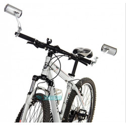 Retroviseurs x2 pour Vélo Metal Miroir Cycliste Guidon VTT Rotatif Reglable Universel