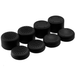 Pack de Protege Joysticks x8 pour Manette PS4 Playstation 4 Silicone Grip Accroche Lot de 8 (NOIR)