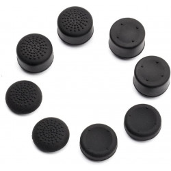 Pack de Protege Joysticks x8 pour Manette PS4 Playstation 4 Silicone Grip Accroche Lot de 8 (NOIR)