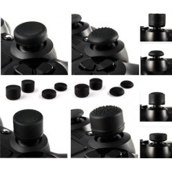 Pack de Protege Joysticks x8 pour Manette PS4 Playstation 4 Silicone Grip Accroche Lot de 8 (NOIR)