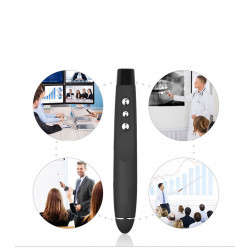 Telecommande USB Power Point Presentation Boutons Pointeur Laser Reunion (NOIR)