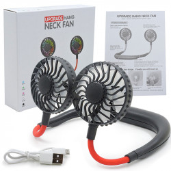 Ventilateur Cou Rafraichissant Chaud Ete Nuque Reglable USB Rechargeable