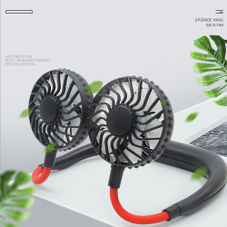 Ventilateur Cou Rafraichissant Chaud Ete Nuque Reglable USB Rechargeable