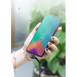 Cable Chargeur Ultra Rapide 1m Micro USB 90° pour Smartphone Android Very Fast Charge 3A (NOIR)