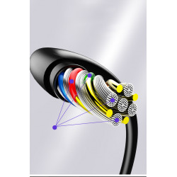 Cable Chargeur Ultra Rapide 1m Type C 90° pour Smartphone Android Very Fast Charge 5A (NOIR)
