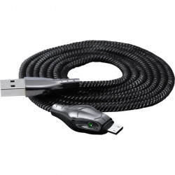 Cable Chargeur Ultra Rapide 1m Type C Cobra pour Smartphone Android Very Fast Charge 5A (NOIR)