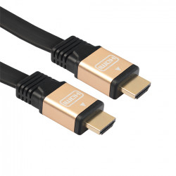 Cable HDMI Plat 4K Male 3m Gold 3D FULL HD Television Ecran 1080p Rallonge (OR)