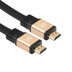 Cable HDMI Plat 4K Male 3m Gold 3D FULL HD Television Ecran 1080p Rallonge (OR)