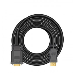 Cable HDMI Male Vers VGA Male Adaptateur Gold FULL HD PC Ecran 1080p (NOIR)