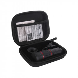 Pack Photo pour Smartphone (Objectif Zoom x18 + Mini Trepied + Telecommande) Universel Pochette Demontable