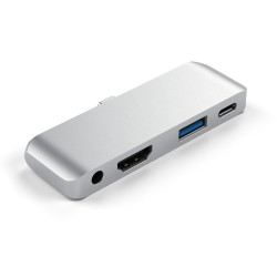 Adaptateur 4 en 1 Type C pour Mac Femelle HDMI Jack USB (ARGENT)