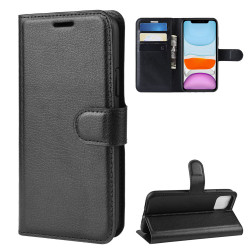 Coque Portefeuille pour "IPHONE 11" APPLE Simili-cuir Rabat Protection (NOIR)