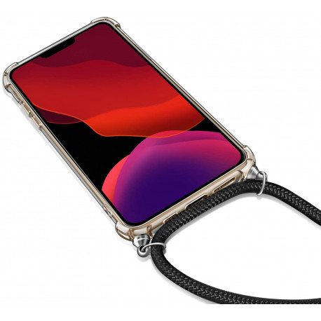 Coque avec Cordon pour "IPHONE 11 Pro Max" APPLE Silicone Airbags Transparente