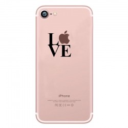 Coque Silicone IPHONE Love Fun APPLE Amour Pomme Transparente Protection Gel Souple