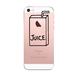 Coque Silicone IPHONE 5/5S/SE Juice Fun APPLE Jus de Pomme Boisson Transparente Protection Gel Souple