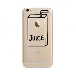 Coque Silicone IPHONE Juice Fun APPLE Jus de Pomme Boisson Transparente Protection Gel Souple