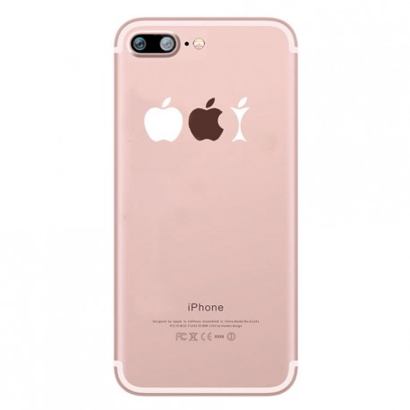 Coque Silicone IPHONE 6/6S Trognon de Pomme Fun APPLE Mange Pomme Musique Transparente Protection Gel Souple