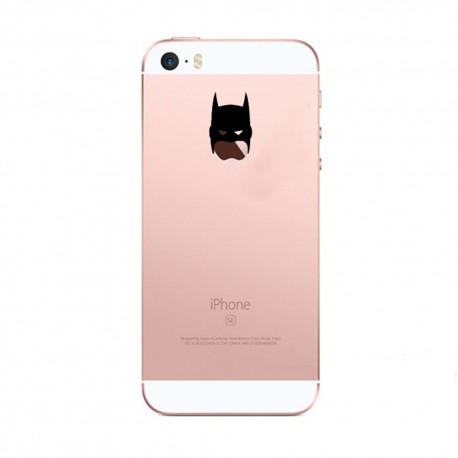Coque Silicone IPHONE 5/5S/SE Batman Fun APPLE Bruce Wayne Tête Pomme Transparente Protection Gel Souple