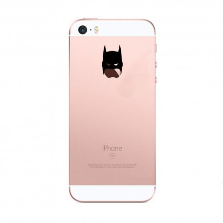 Coque Silicone IPHONE 5/5S/SE Batman Fun APPLE Bruce Wayne Tête Pomme Transparente Protection Gel Souple