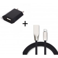 Pack Chargeur pour IPHONE Lightning (Cable Fast Charge + Prise Secteur Couleur USB) APPLE IOS