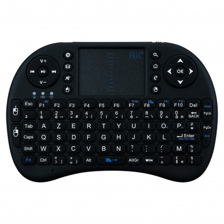 Mini clavier Bluetooth pour Smartphone & Tablette Sans Fil AZERTY Rechargeable (NOIR)