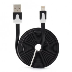 Cable Noodle 3m Lightning pour IPHONE APPLE 3 Mètres Chargeur USB Smartphone Connecteur
