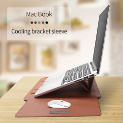 Sacoche Support pour Mac 13" Simili Cuir Housse Protection Pochette Ordinateur Portable 13 Pouces